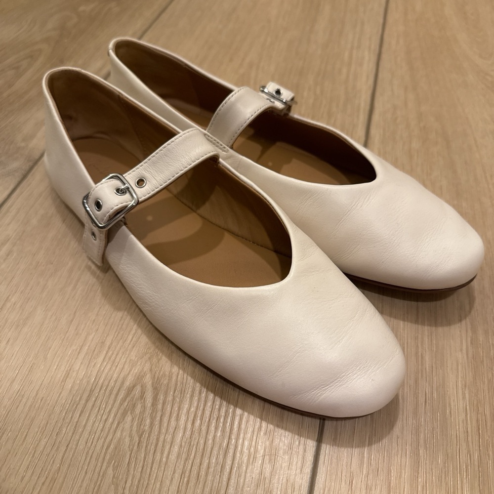 Madewell White/Cream Mary Jane Flats